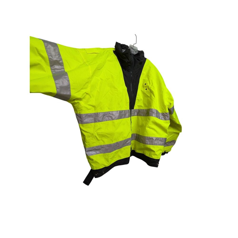LawPro Reversible Jacket Hi-Visibilty Reflect/Solid Black Rain & Wind Resist 3XL